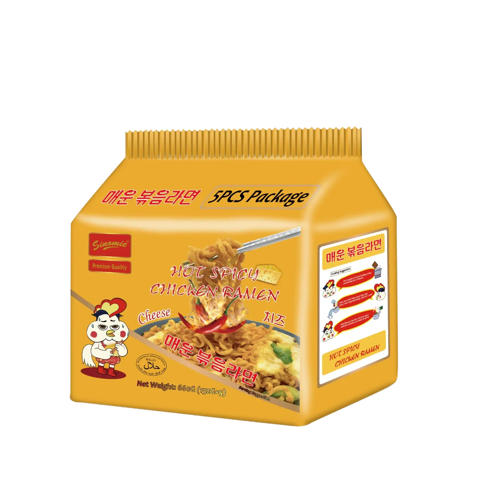সিনোমি হট স্পাইসি চিকেন রামেন চিজ 660গ্রাম
